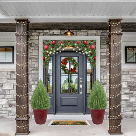 Rosemary Shrub, Holiday Decorative Red Container - Image 4